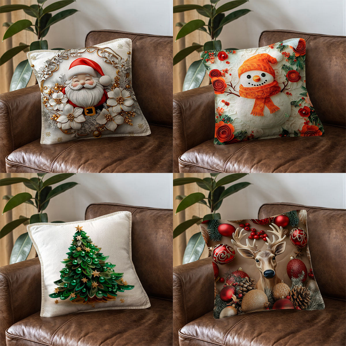 🎄 Set Fundas Navideñas con Luces LED X 3 lleva 1 GRATIS 🎄